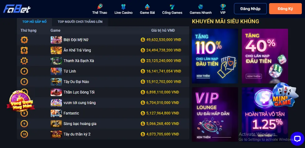 Chương trình VIP và các đặc quyền